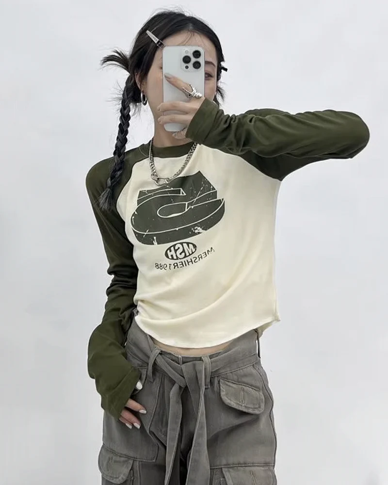 ロングスリーブクロップトップY2K - Y2K WEAR