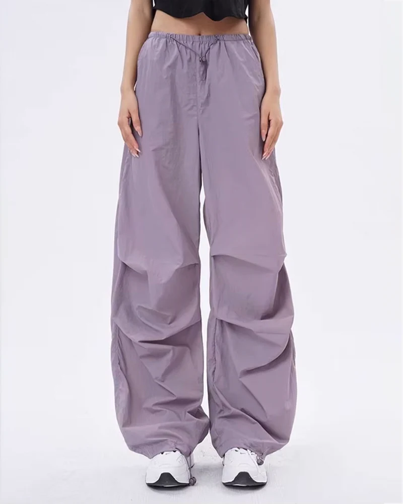 パープルパラシュートパンツ - Y2K WEAR