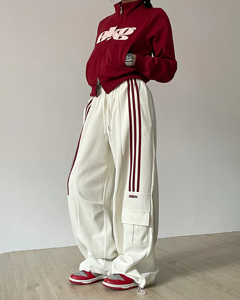 ホワイトバギースウェットパンツ - Y2K WEAR