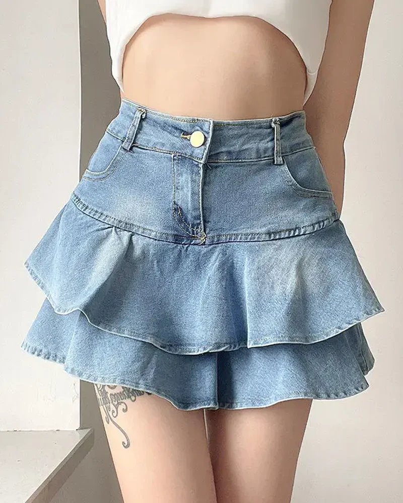 デニムミニスカートY2K - Y2K WEAR