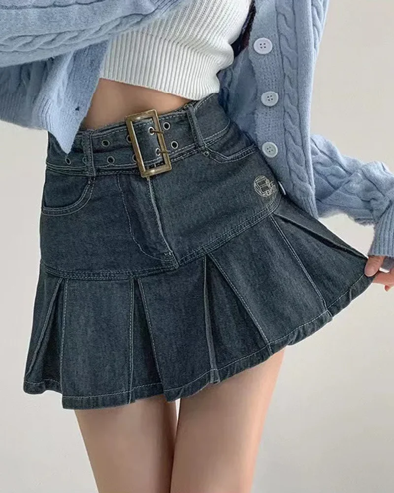 ダークブルーデニムスカート - Y2K WEAR