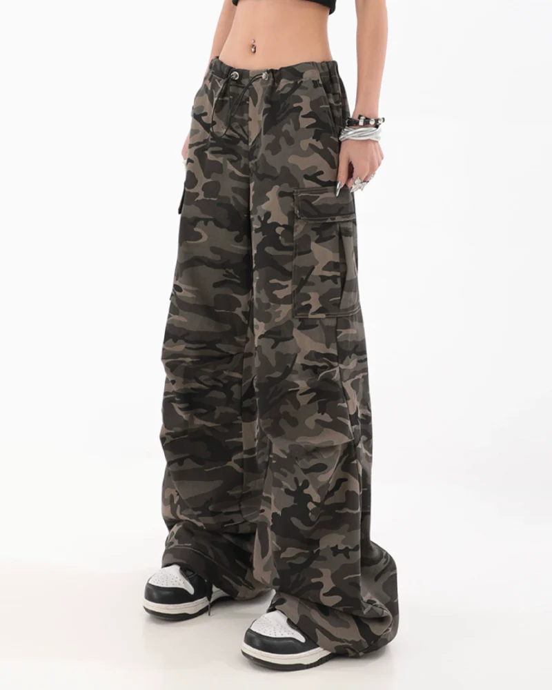 カモフラージュ バギージーンズ ウーメン - Y2K WEAR