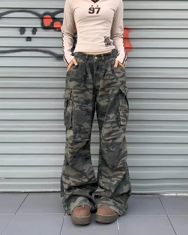 カモフラージュ・バギージーンズ - Y2K WEAR