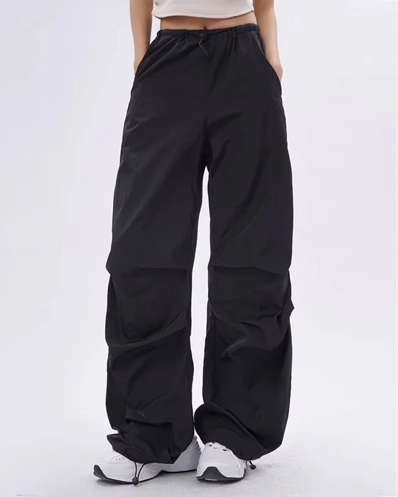 ブラックパラシュートパンツ - Y2K WEAR