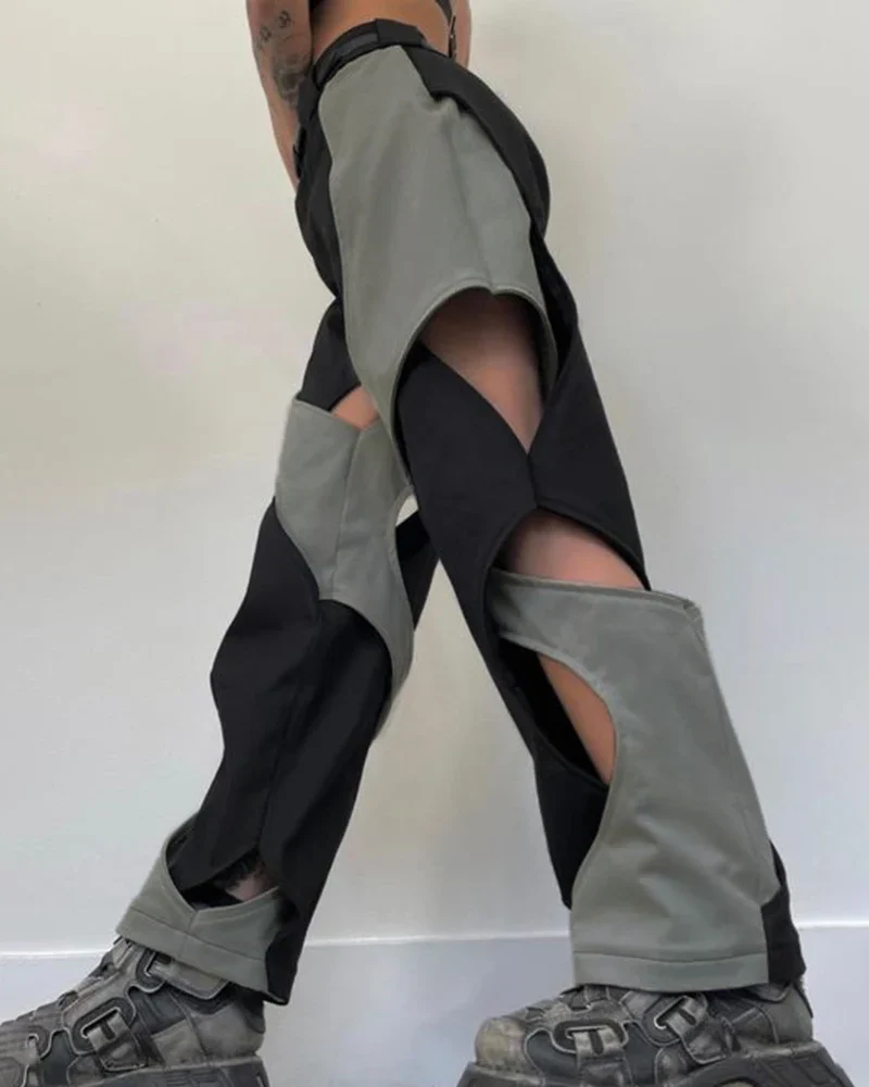 ブラックアンドグレースウェットパンツ - Y2K WEAR