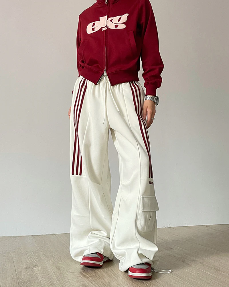 ホワイトバギースウェットパンツ - Y2K WEAR