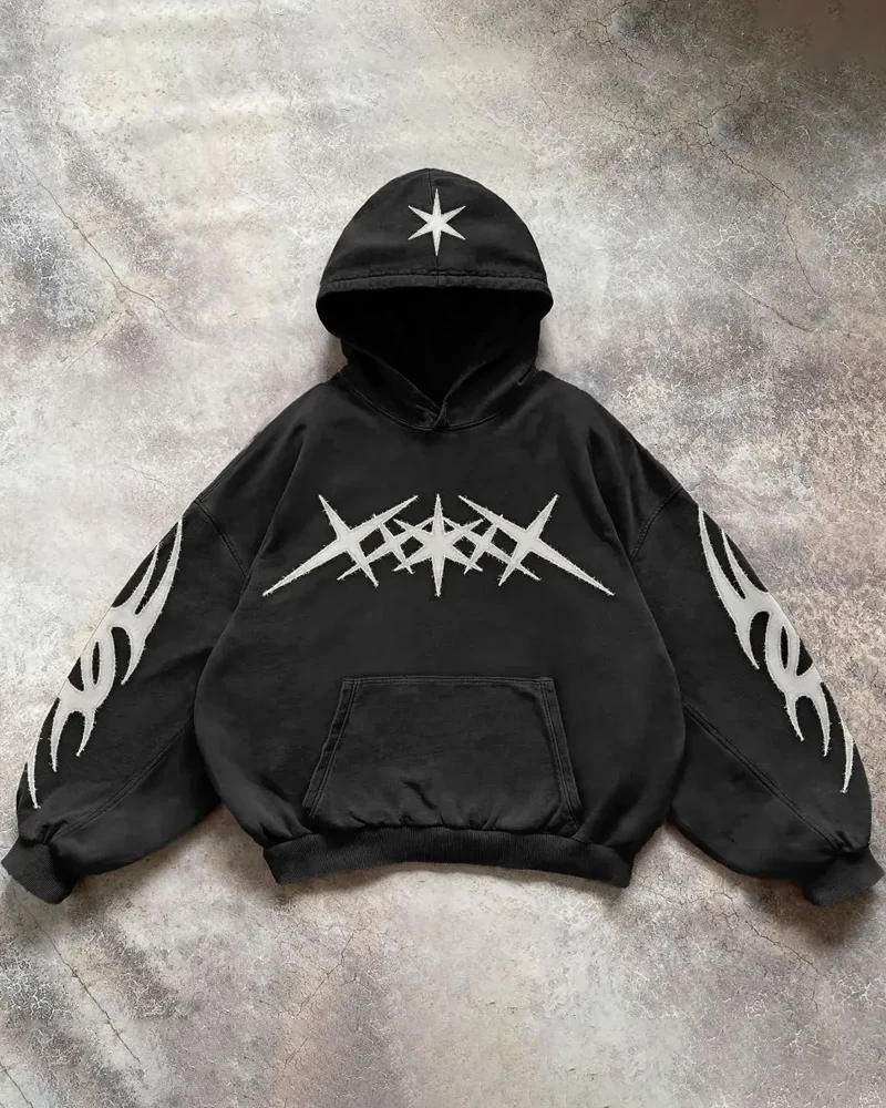 ブラックY2Kフーディー - Y2K WEAR