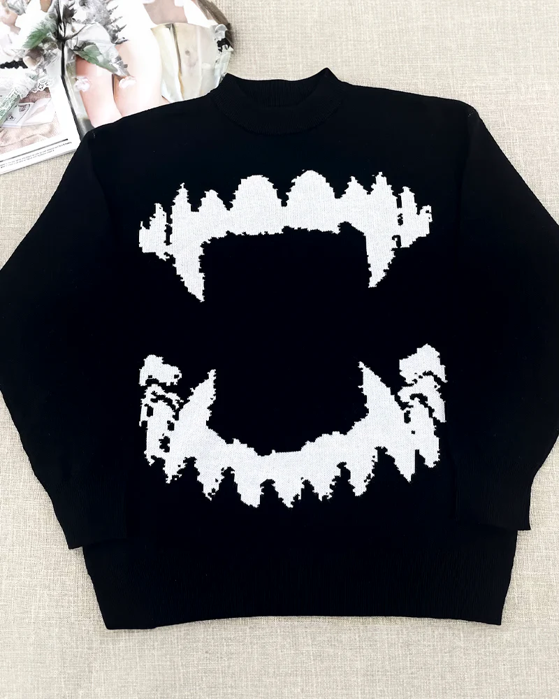 吸血鬼の牙のセーター - Y2K WEAR
