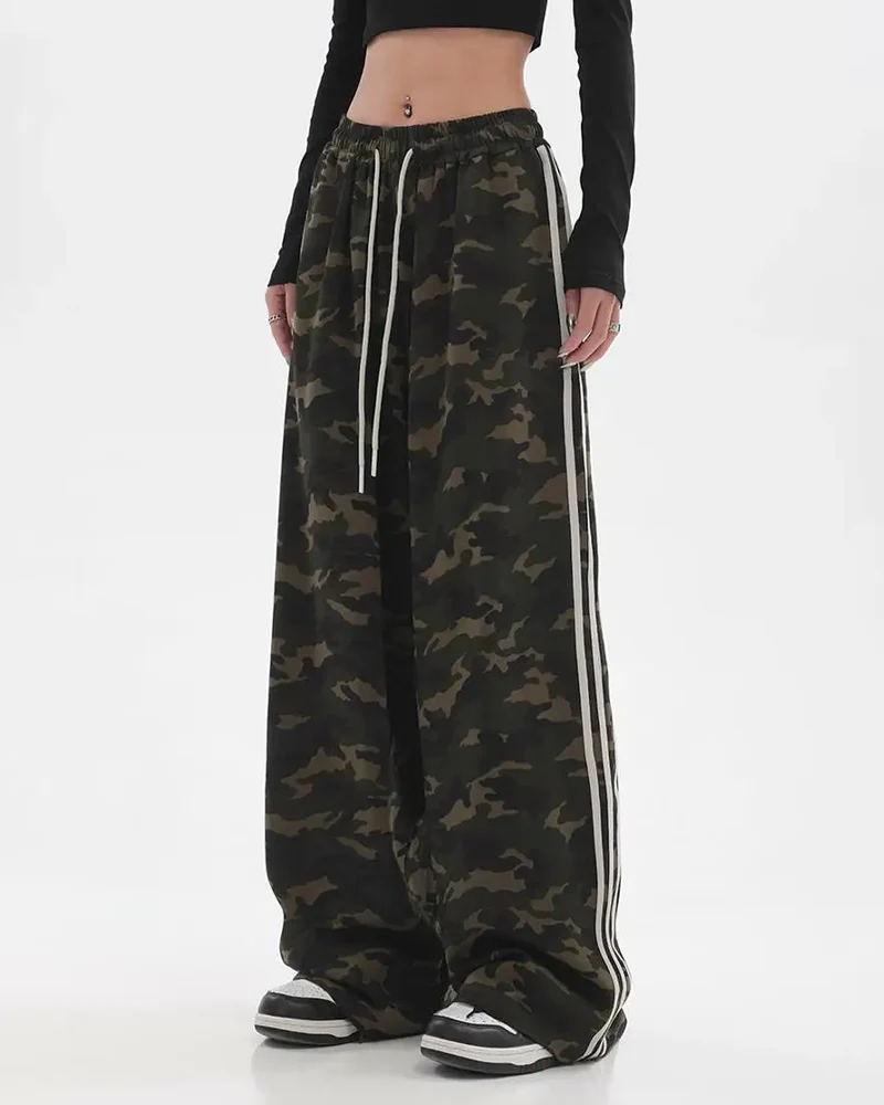 カモフラージュバギーパンツ レディース - Y2K WEAR