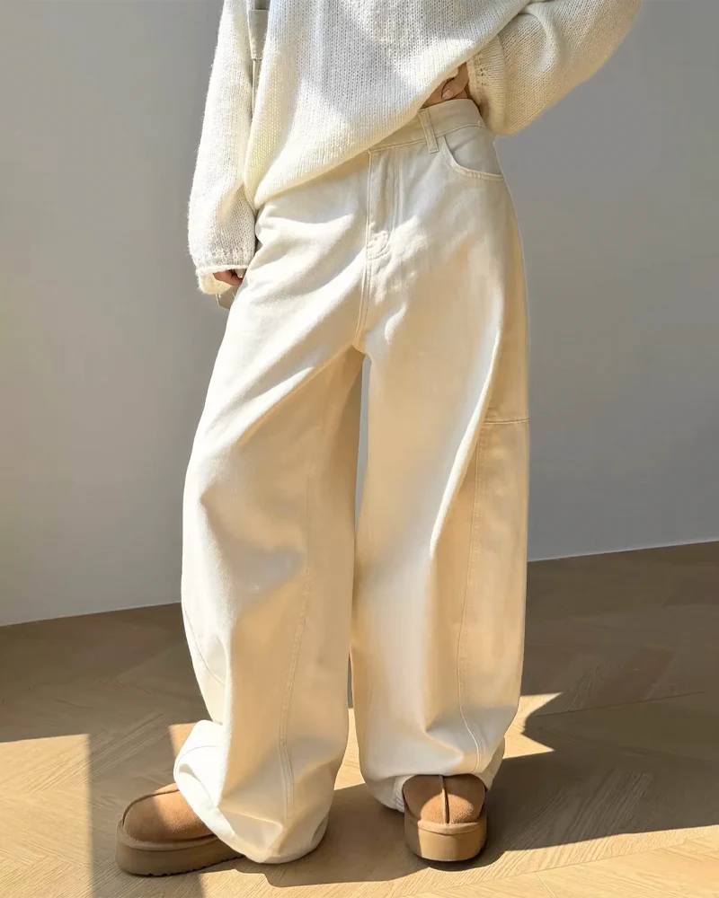 ベージュのバギージーンズ - Y2K WEAR