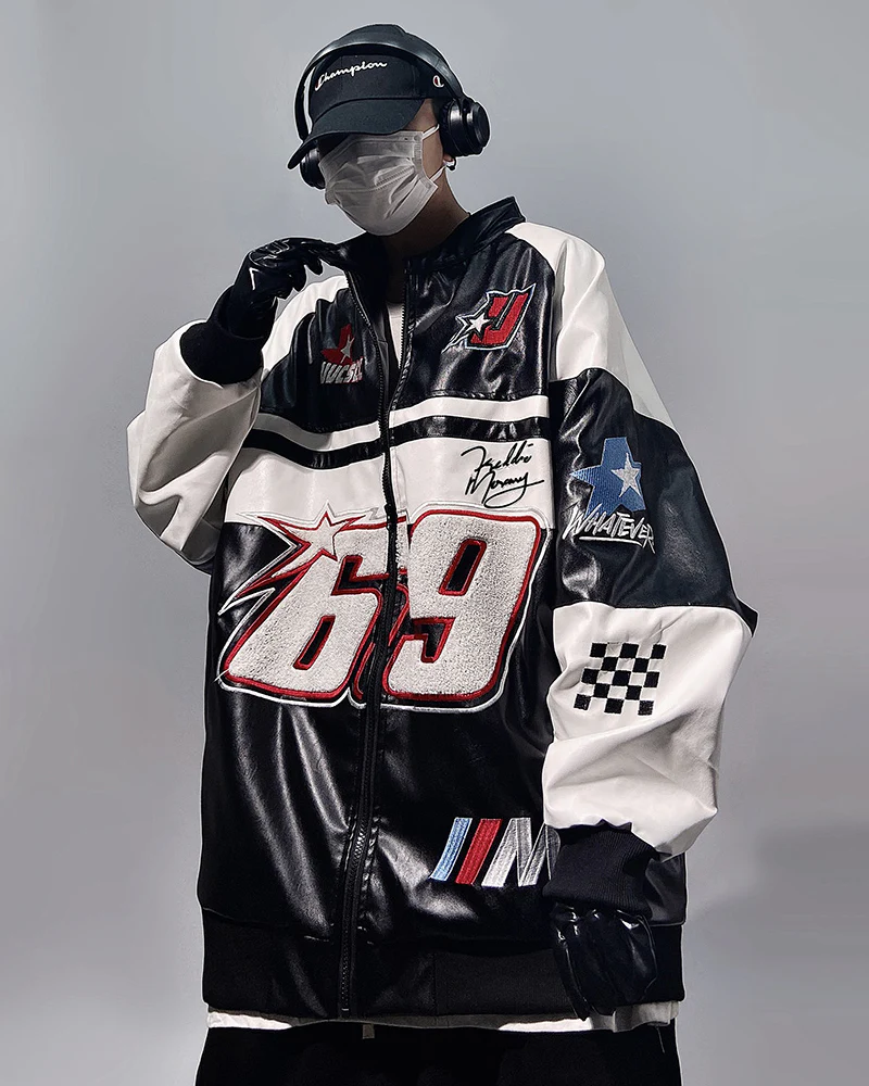 フォークレザーレーサージャケット - Y2K WEAR