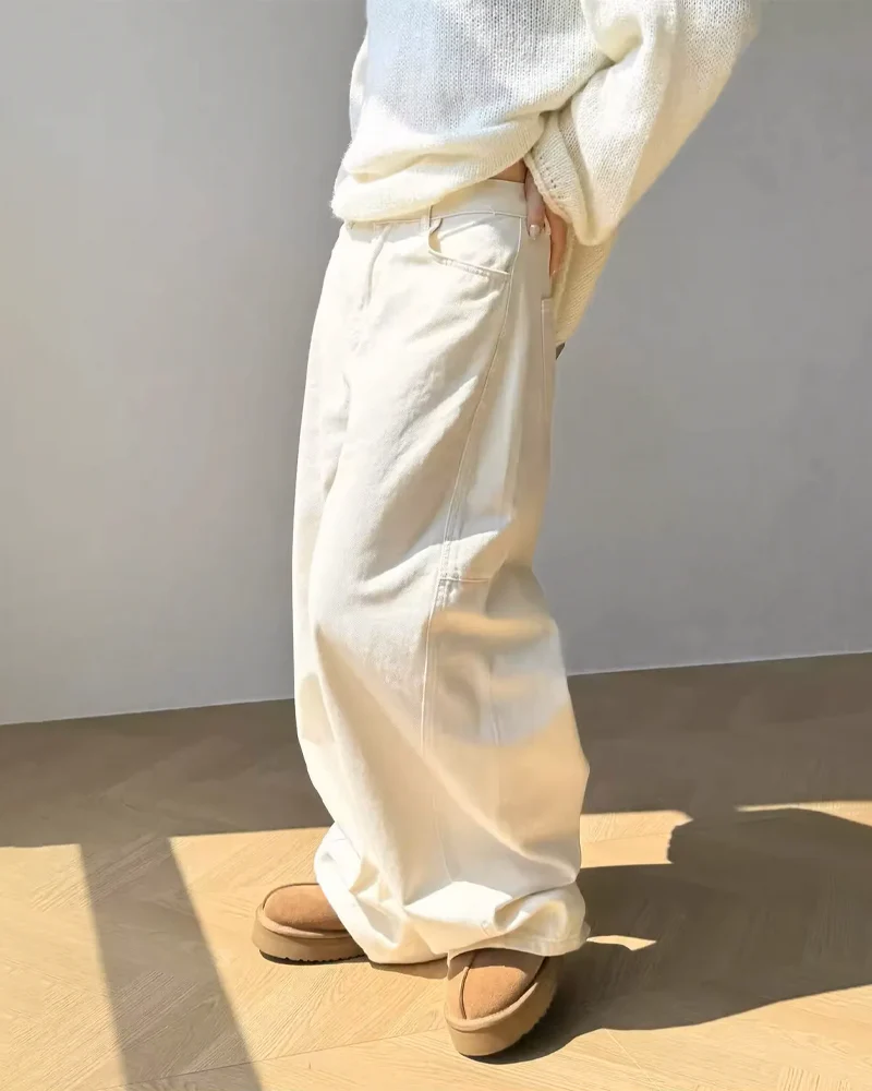 ベージュのバギージーンズ - Y2K WEAR
