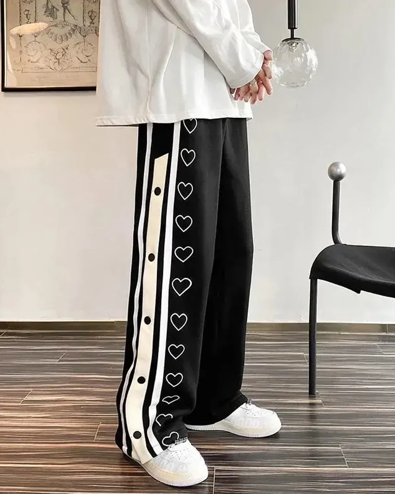 ハート柄スウェットパンツ - Y2K WEAR