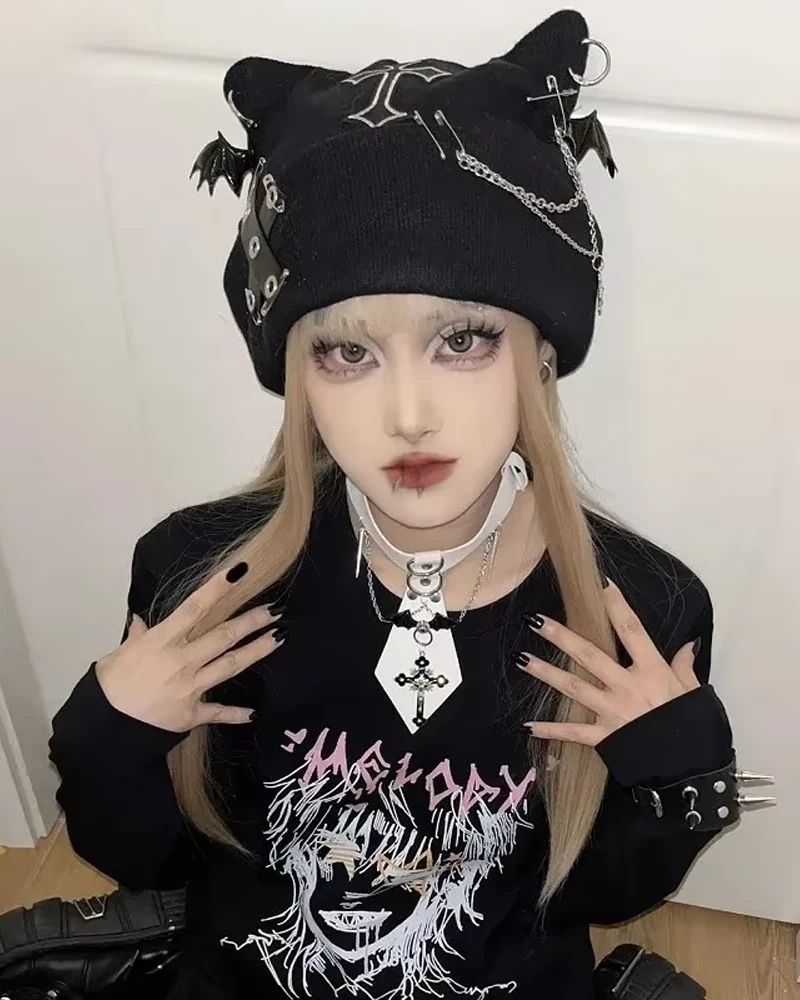 キャットイヤーゴスビーニー - Y2K WEAR
