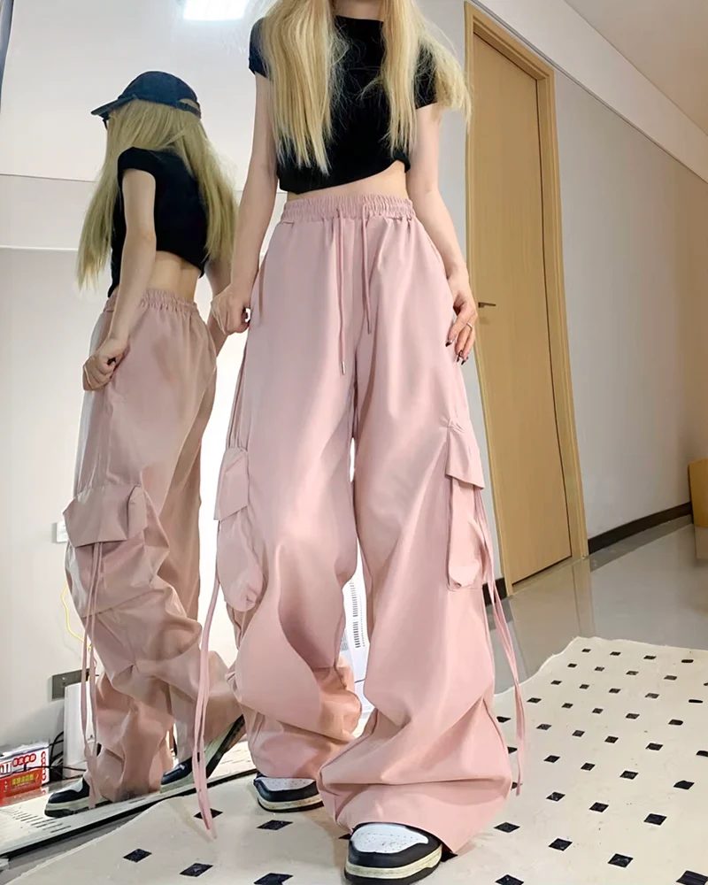 ライトピンクパラシュートパンツ - Y2K WEAR