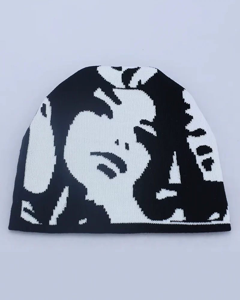 Y2Kブラックビーニー - Y2K WEAR