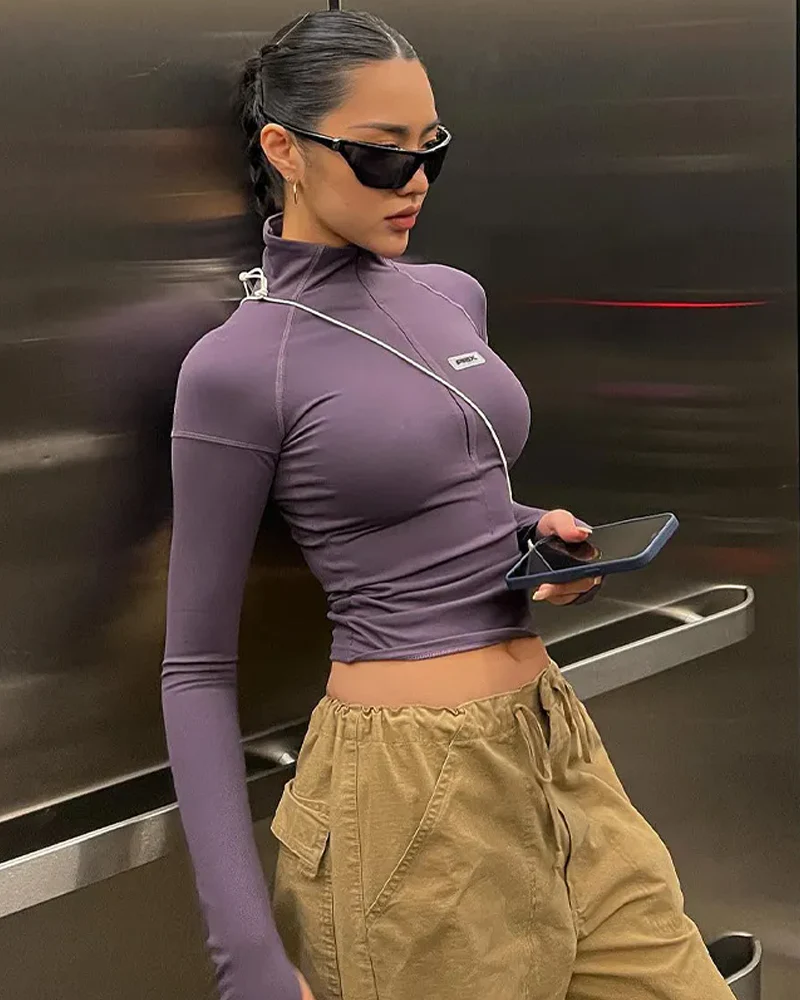 ズップアップクロップトップ - Y2K WEAR