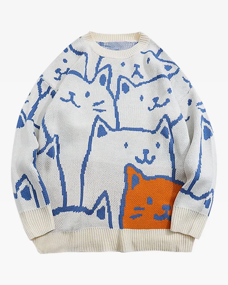 可愛い猫のセーター - Y2K WEAR