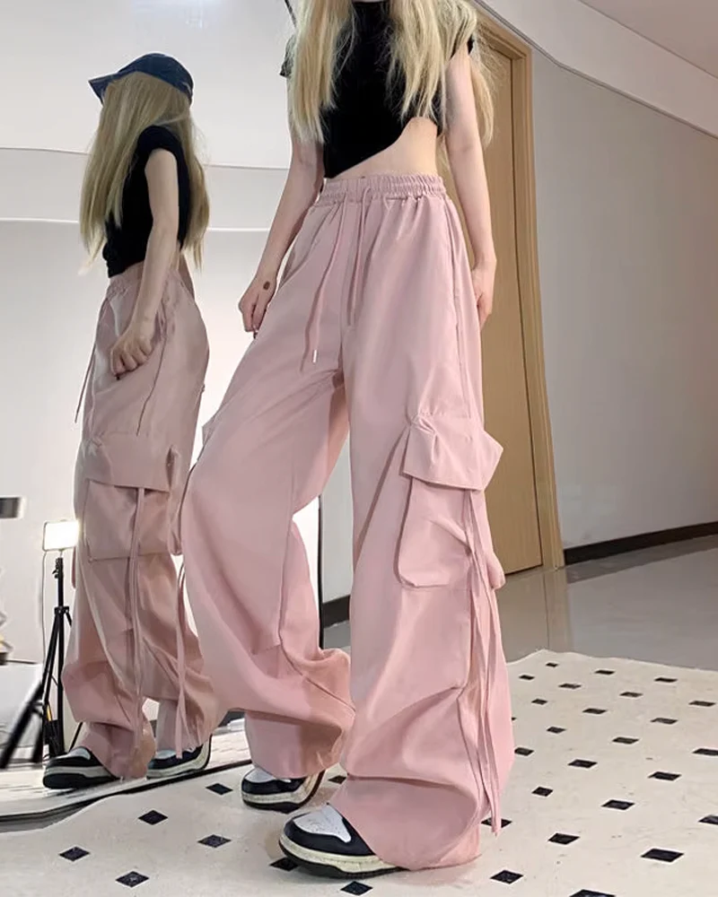 ライトピンクパラシュートパンツ - Y2K WEAR