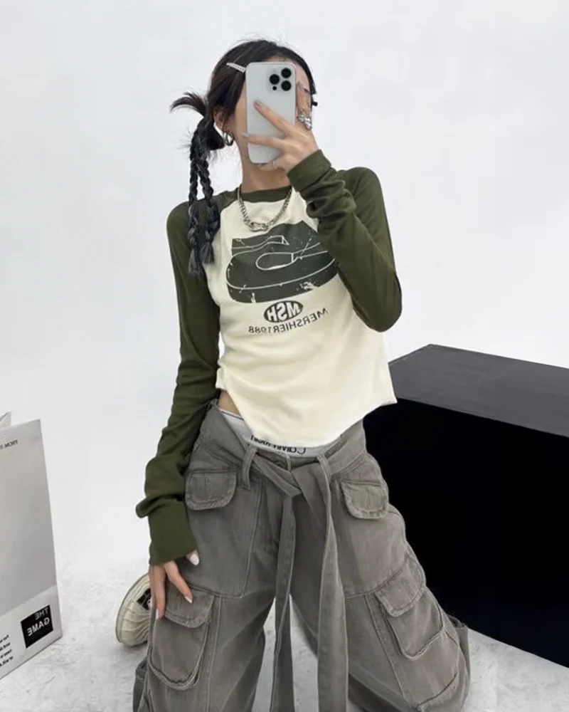 ロングスリーブクロップトップY2K - Y2K WEAR